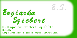 boglarka sziebert business card
